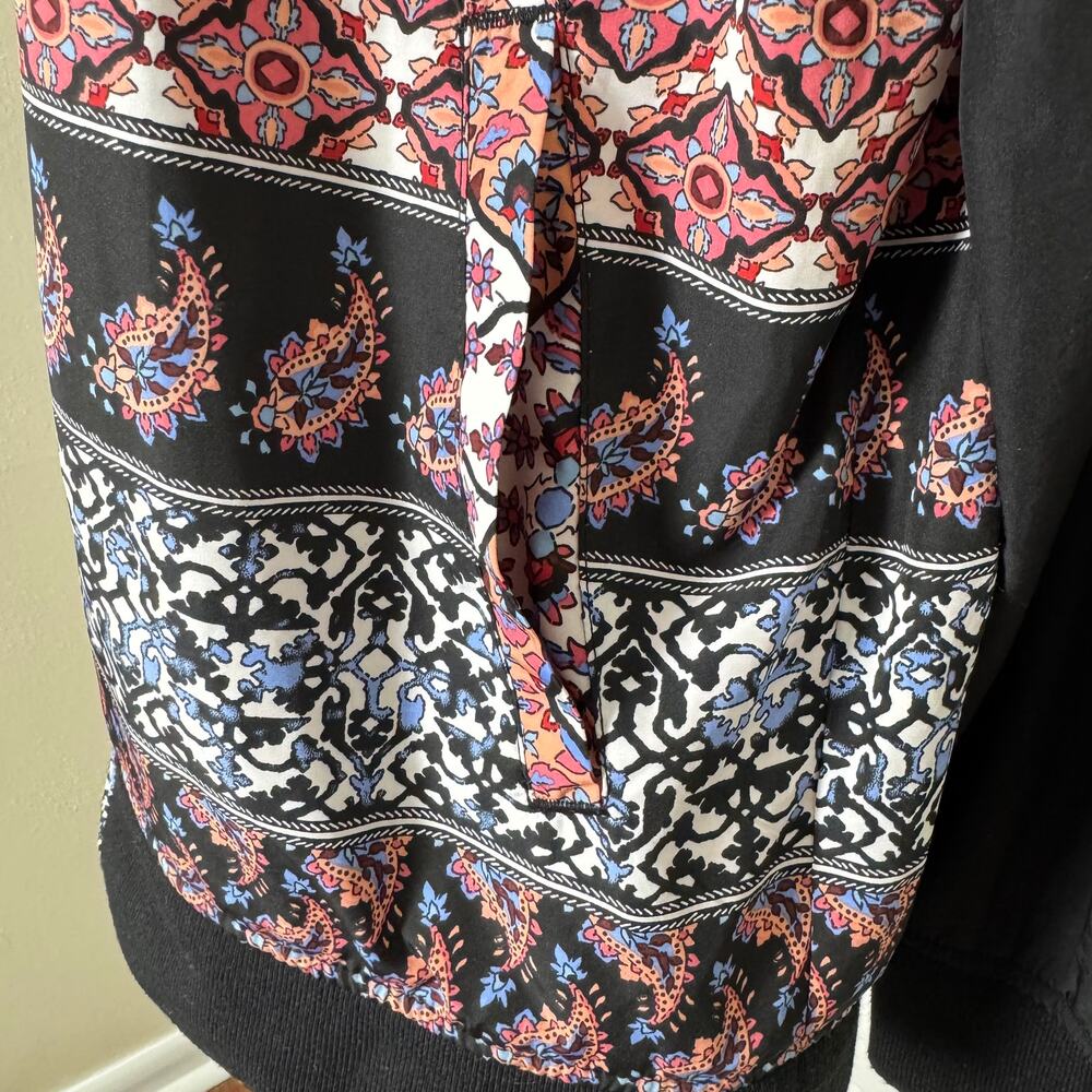 Rafaella Weekend Boho Paisley Medallion Print Lightweight Bomber Jacket M - Picture 6 of 11